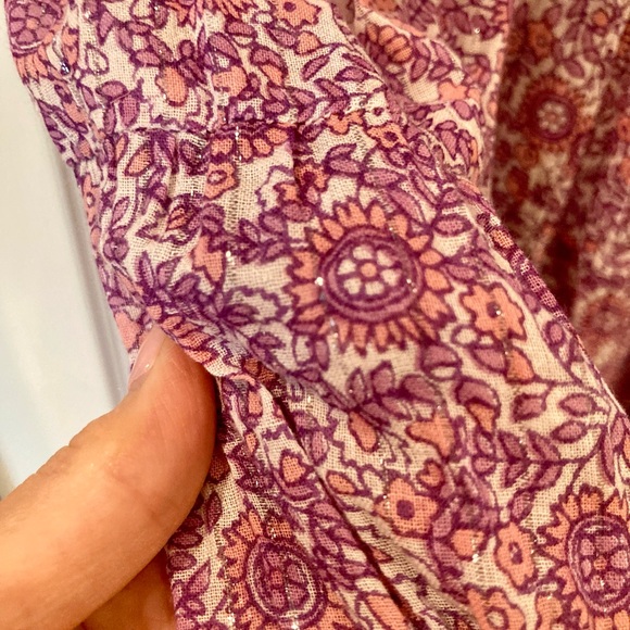 Cotton Floral Pink & Purple Flowy Top & Maxi Skirt SET. - Picture 11 of 16